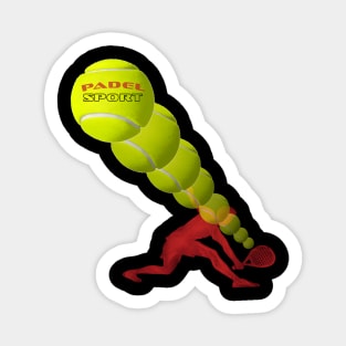 Padel sport 7 red Sticker